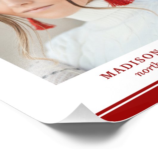 Photo Graduation Party Élégant Script moderne (Coin)