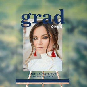 Photo Graduation Party Élégant Script moderne