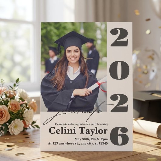 Photo Graduation Party Invitation 2026 - Custom