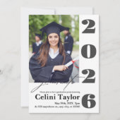 Photo Graduation Party Invitation 2026 - Custom (Devant)
