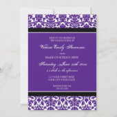 Photo Graduation Party Invitation Card Plum (Dos)