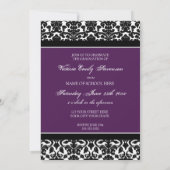 Photo Graduation Party Invitation Card Purple (Dos)