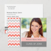 Photo Graduation Party Invitation Carte postale Ch (Devant / Derrière)