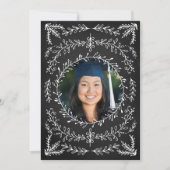 Photo Graduation Party Invitation Chalkboard Kaart (Voorkant)