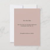 Photo Graduation party mocha beige Save the Date (Dos)