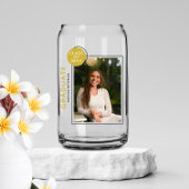 Photo Graduation Party Modern Script Black Gold