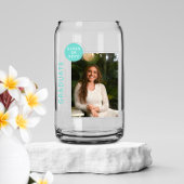 Photo Graduation Party Script moderne Bleu Argent