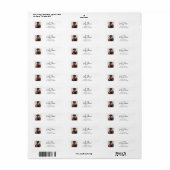 Photo Graduation Return Address Labels Custom Eleg (Full Sheet)