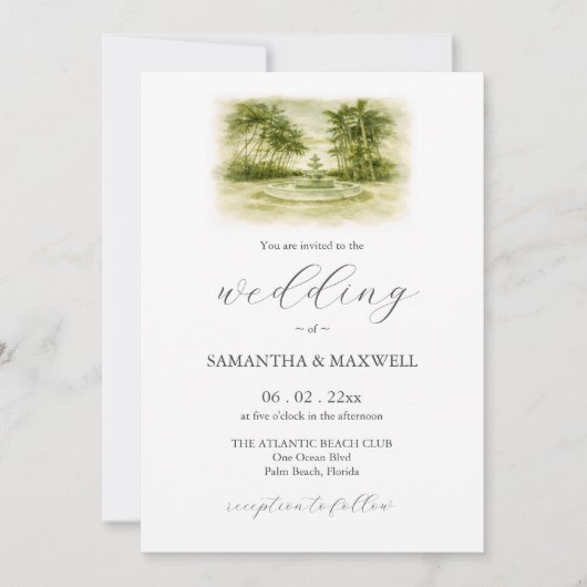 Photo Gran Paraíso Gardens Wedding Invitations (Devant)