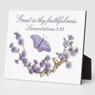 Photo Grande est ta fidélité plaque papillon