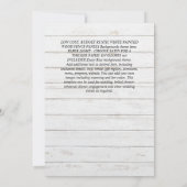 PHOTO GRAVE classique OVERLAY Mariage Invitation (Dos)