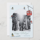 Photo gravée ski joyeux carte de vacances (Devant)