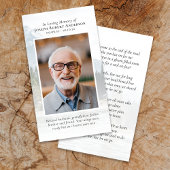 Photo Great Outdoors River Memorial Prayer Card