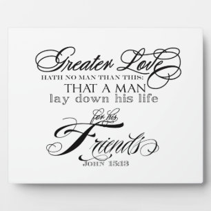 Photo Greater Love Custom Plaque