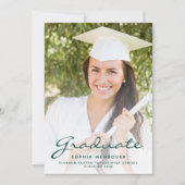 Photo Green White Graduation Faire-part 2025 (Devant)