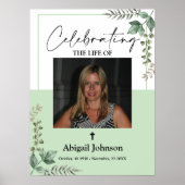 Photo Greenery Célébration de la vie Poster funéra (Devant)
