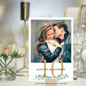 Photo Greenery Gold Mariage Numéro de la table