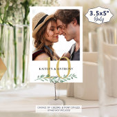 Photo Greenery Gold Mariage Numéro de la table