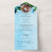 Photo Greenish Mariage All In One Invitation (À l'intérieur)