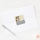 Photo gris simple Enregistrer le sticker Mariage d (Enveloppe)