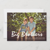 Photo Grossesse Big Brother Carte Faire-part bleue (Devant)