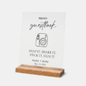 Photo Guestbook Table Top Acryl Bord (Hoek)