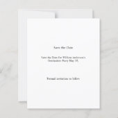 Photo guy Graduation Save the Date card (Achterkant)