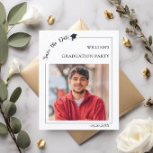 Photo guy Graduation Save the Date card