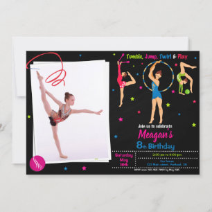 Photo Gymnastique invitation anniversaire Fille tu