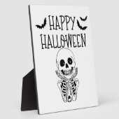 Photo Happy Halloween Plaque de table avec chevalet (Côté)