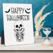 Photo Happy Halloween Plaque de table avec chevalet (Côté)