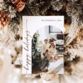 Photo Happy Holidays Carte de Noël moderne