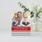 Photo Happy Holidays Carte postale Red Grey Chevro (Debout devant)