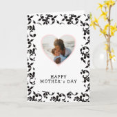 Photo Heart Rococo Carte de la fête des mères du M (Fleur jaune)