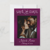 Photo & Heart Save the Date sur Plum (Devant)