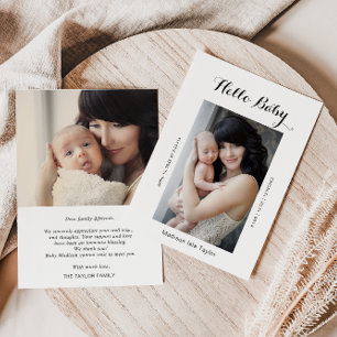 Photo Hello Baby Faire-part de naissance Card