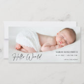 Photo Hello World Faire-part de naissance Photocar (Devant)