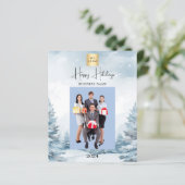 Photo hiver paysage carte de Noël (Debout devant)