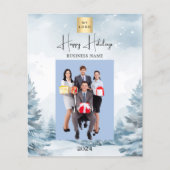 Photo hiver paysage carte de Noël (Devant)