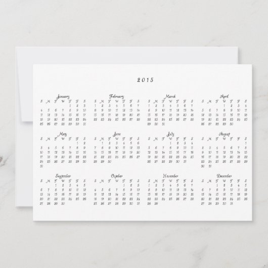 Photo Holiday 2015 Calendrier Carte de Noël (Devant)