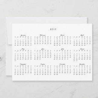 Photo Holiday 2015 Calendrier Carte de Noël