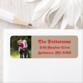 Photo Holiday Adresse de retour Étiquettes : Kraft (En situation)