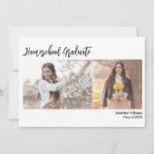 Photo Homeschool Graduation Faire-part (Devant)