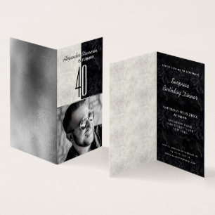 Photo Homme 40e anniversaire Invitation