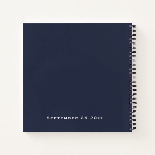 Photo Homme Graduation 2025 Party Navy livre d'or (Dos)