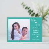 Photo Horizontal sarcelle - 3x5 Save the Date (Debout devant)