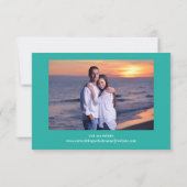 Photo Horizontal sarcelle - 3x5 Save the Date (Dos)