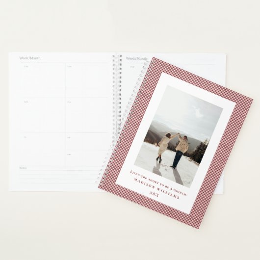 Photo Houndstooth Falu cadre rouge (Devant avec enveloppe)