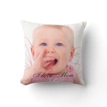 Photo "I love Mom" Coussin cadeau
