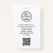 Photo ID entreprise de l'employé Badge personnel b (Dos)